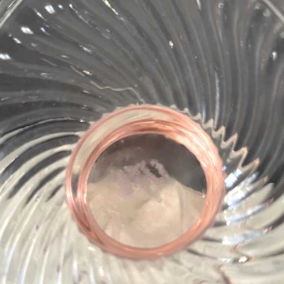 HTF Pre-Owned Rachel Ashwell Simply Shabby Chic Pink Swirl Glass Bathroom Set - Picture 12 of 12